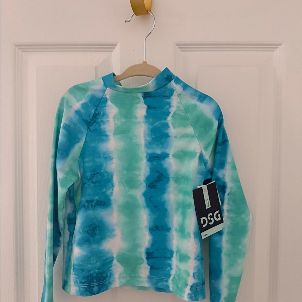 DSG Turquoise and Mint Tie-Dye Rashguard